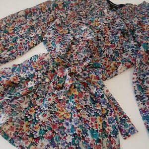Ralph Lauren floral print blouse girls size 10
